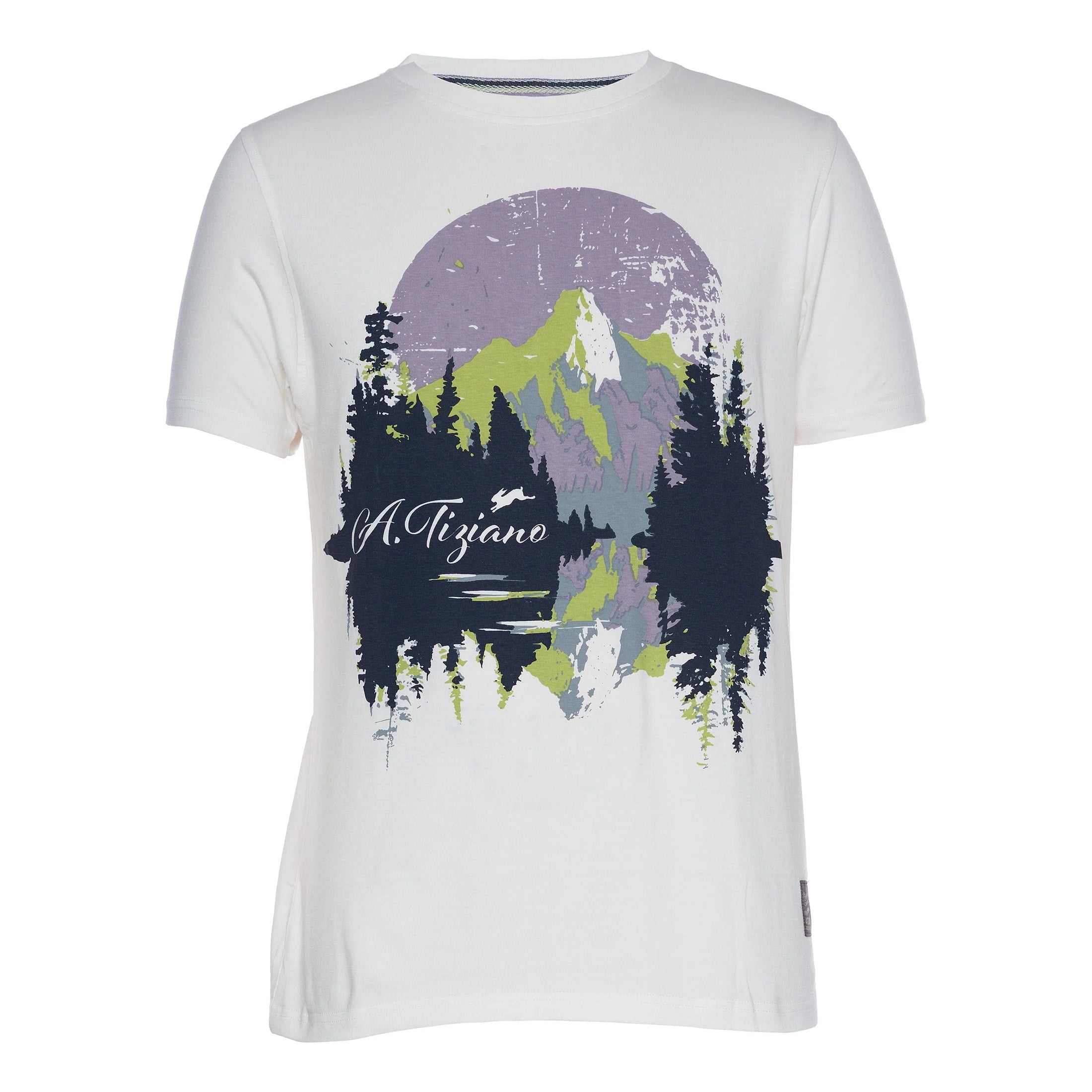 A TIZIANO Josiah Graphic Tee-WHITE